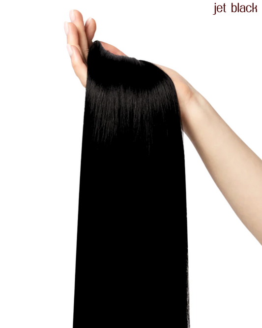 Jet Black, 22" Seamless Luxe Clip-In Hair Extensions, #1 | 210g