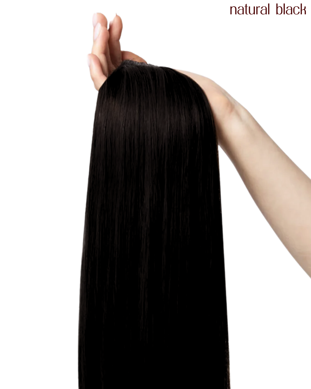 Natural Black Seamless Luxe 210g Clip in Hair Extensions