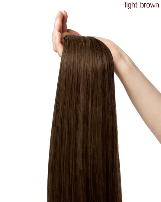 Light Brown, 22" Seamless Luxe Clip-In Hair Extensions, #6 | 210g